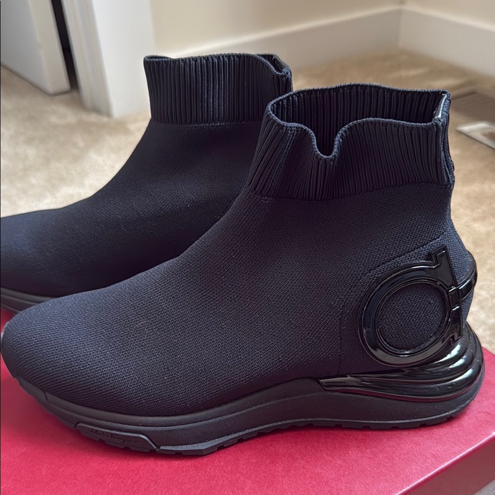 LIKE NEW: Salvatore Ferragamo- Women's Black Ankle Boots